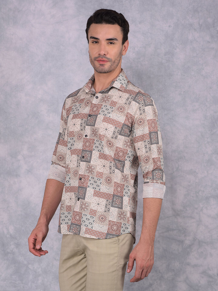 Multi-Color Printed Shirt-Men Shirts-Crimsoune Club