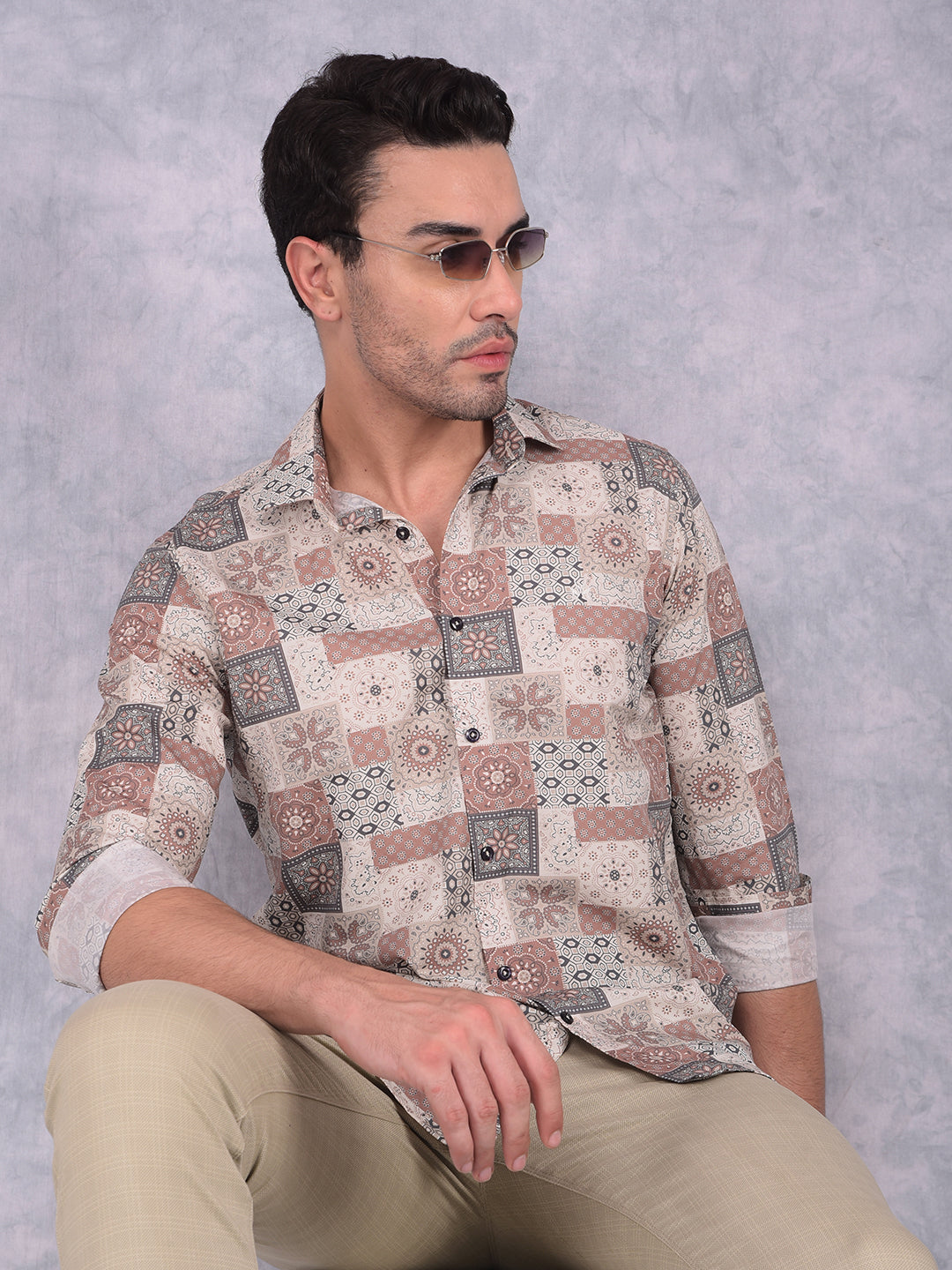 Multi-Color Printed Shirt-Men Shirts-Crimsoune Club