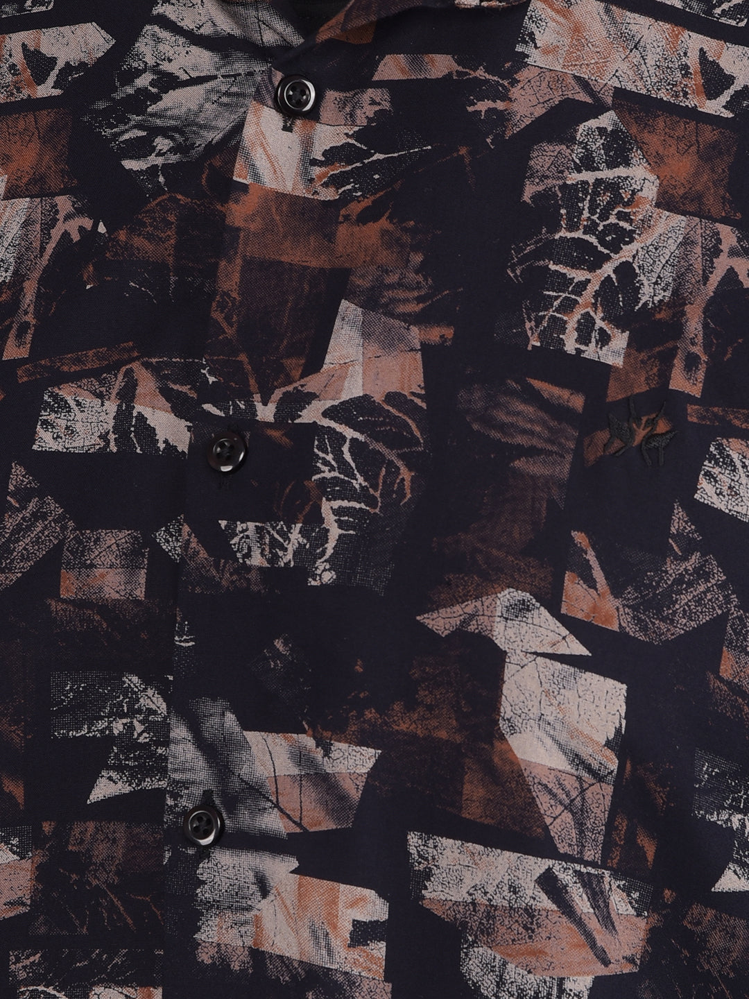 Black Printed Shirt-Men Shirts-Crimsoune Club