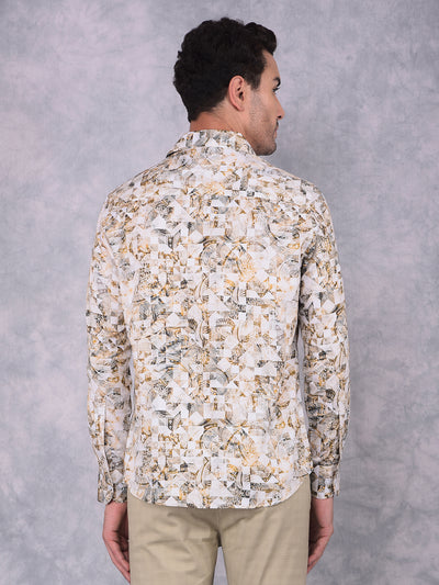 White Printed Shirt-Men Shirts-Crimsoune Club