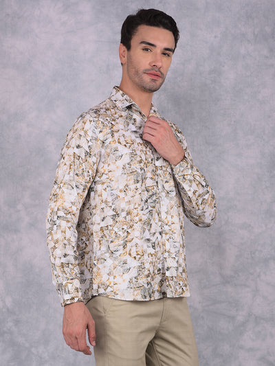 White Printed Shirt-Men Shirts-Crimsoune Club