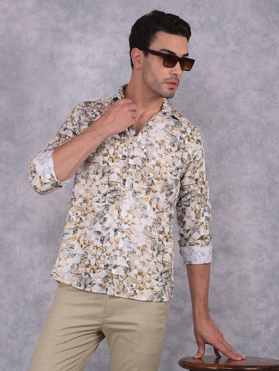 White Printed Shirt-Men Shirts-Crimsoune Club