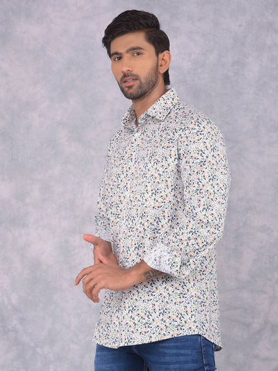 Multi-Color Floral Print Shirt-Men Shirts-Crimsoune Club