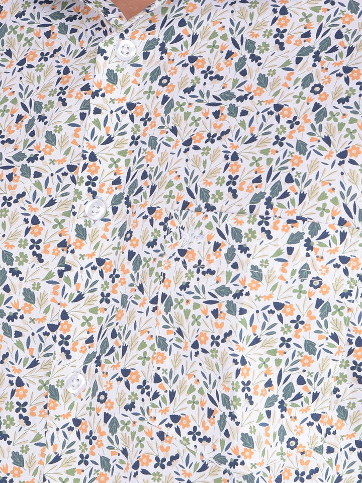 Multi-Color Floral Print Shirt-Men Shirts-Crimsoune Club