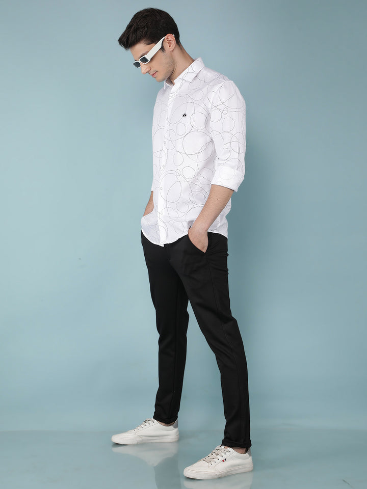 White Printed Shirt-Men Shirts-Crimsoune Club