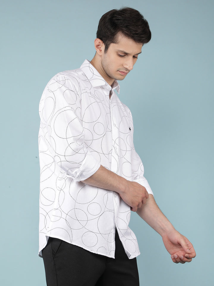 White Printed Shirt-Men Shirts-Crimsoune Club