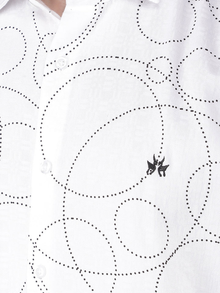 White Printed Shirt-Men Shirts-Crimsoune Club