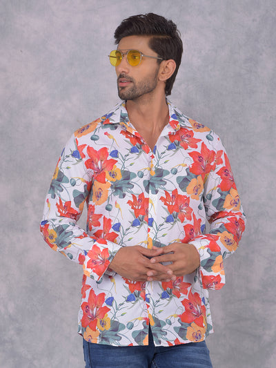 Multi-Color Floral Print Shirt-Men Shirts-Crimsoune Club