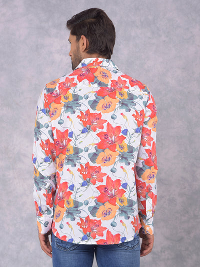Multi-Color Floral Print Shirt-Men Shirts-Crimsoune Club