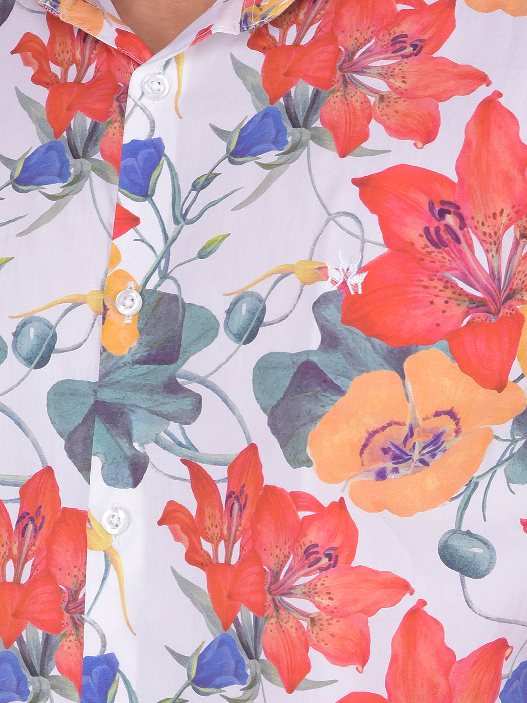Multi-Color Floral Print Shirt-Men Shirts-Crimsoune Club