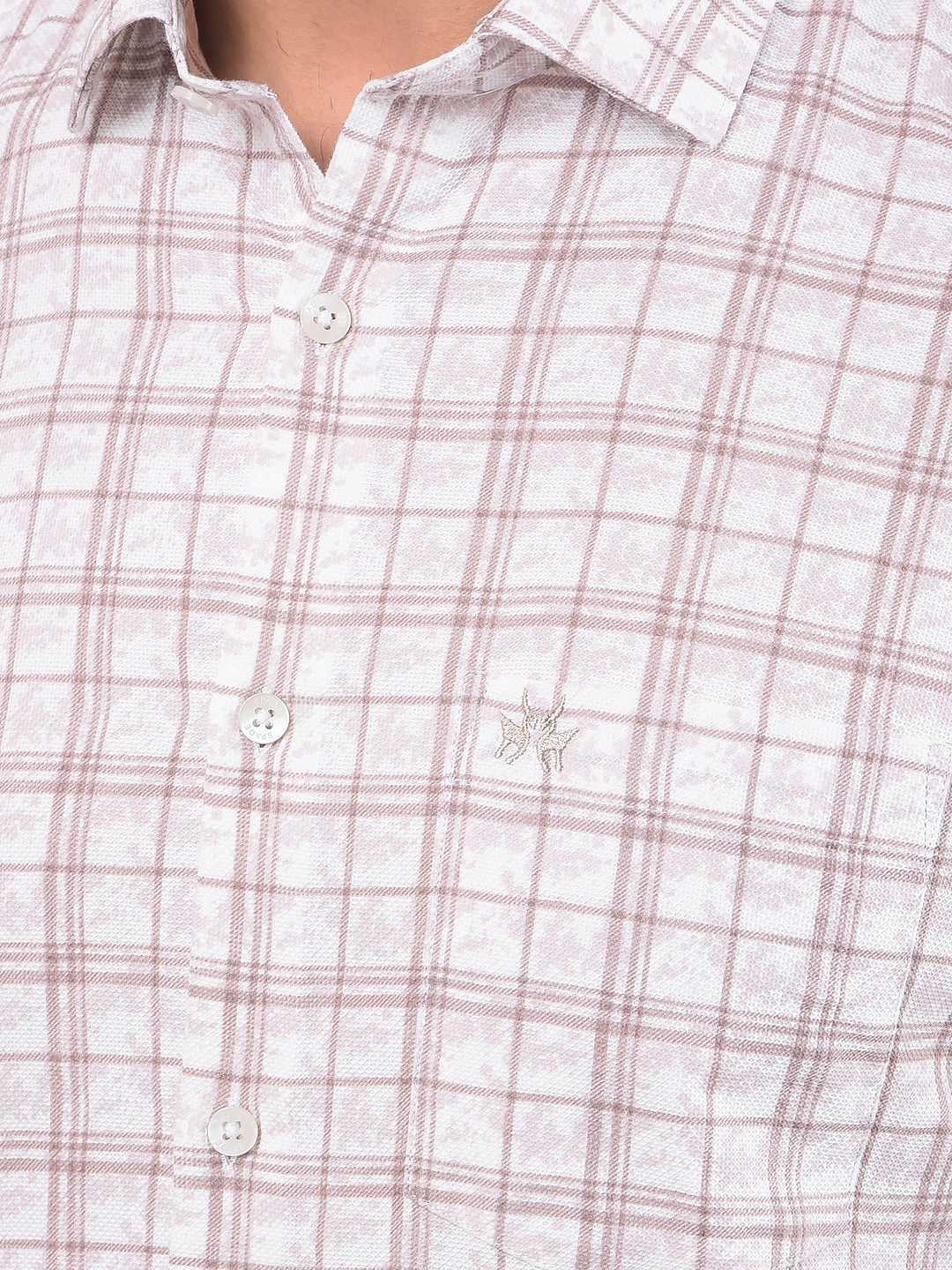 Purple Checked 100% Cotton Shirt-Men Shirts-Crimsoune Club