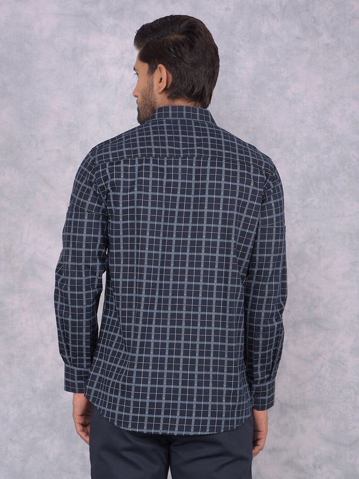 Black Checked Shirt-Men Shirts-Crimsoune Club