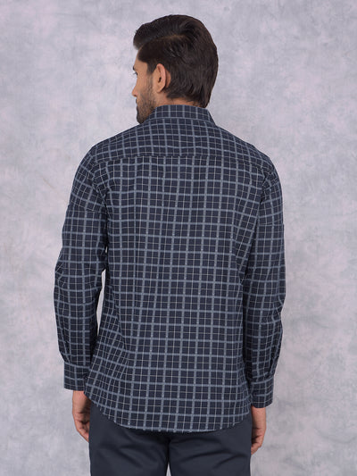 Black Checked Shirt-Men Shirts-Crimsoune Club