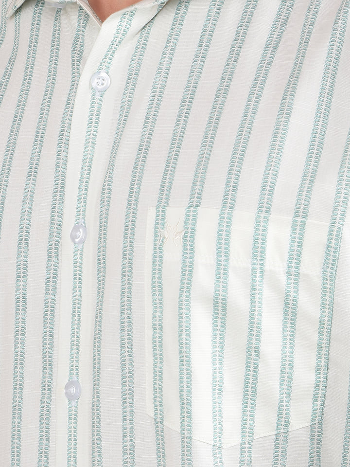 Blue Vertical Stripes Shirt-Men Shirts-Crimsoune Club