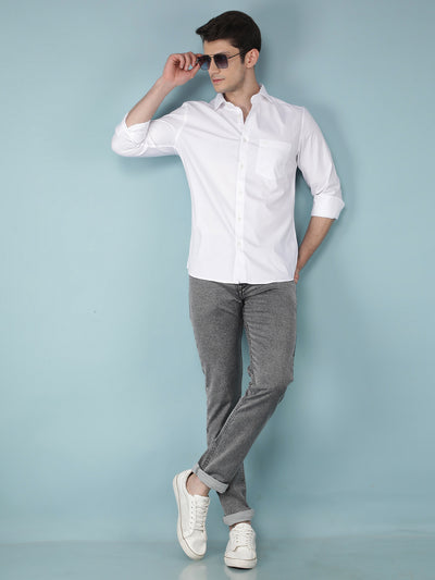 White Vertical Stripes Shirt-Men Shirts-Crimsoune Club