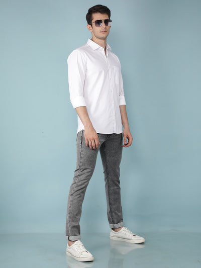 White Vertical Stripes Shirt-Men Shirts-Crimsoune Club
