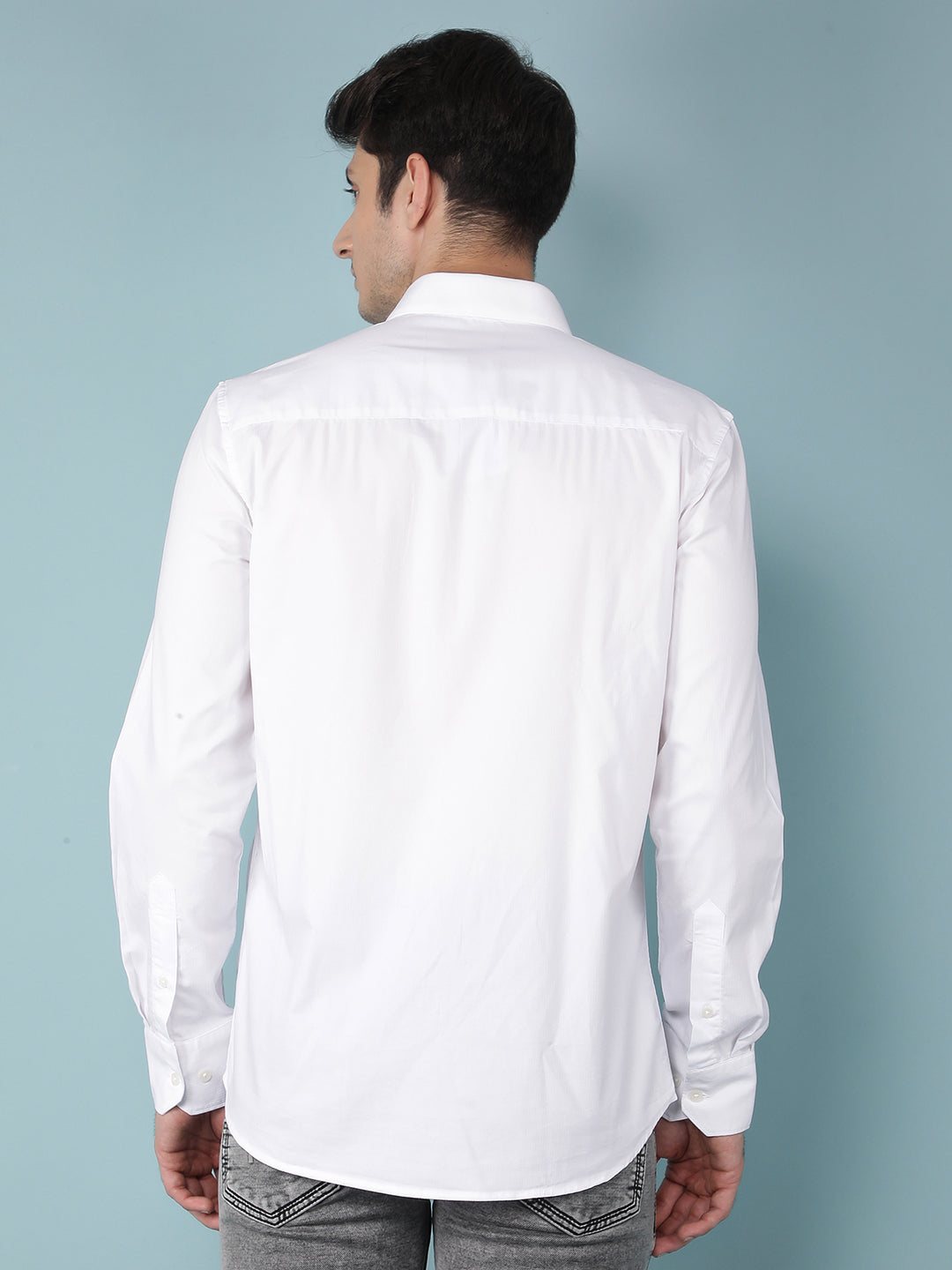 White Vertical Stripes Shirt-Men Shirts-Crimsoune Club