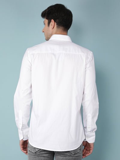 White Vertical Stripes Shirt-Men Shirts-Crimsoune Club