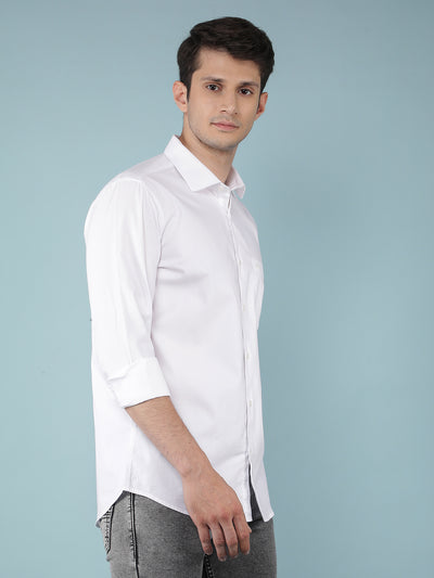 White Vertical Stripes Shirt-Men Shirts-Crimsoune Club