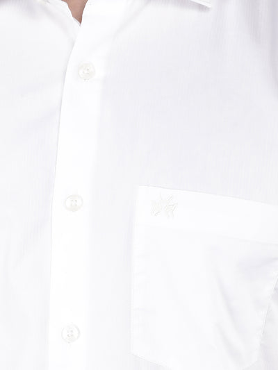 White Vertical Stripes Shirt-Men Shirts-Crimsoune Club