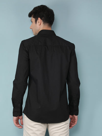 Black Vertical Stripes Shirt-Men Shirts-Crimsoune Club