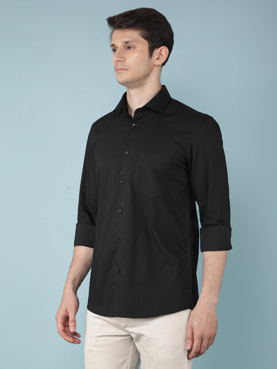 Black Vertical Stripes Shirt-Men Shirts-Crimsoune Club