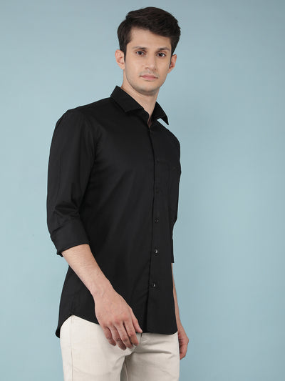 Black Vertical Stripes Shirt-Men Shirts-Crimsoune Club