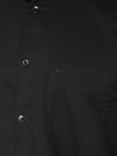 Black Vertical Stripes Shirt-Men Shirts-Crimsoune Club