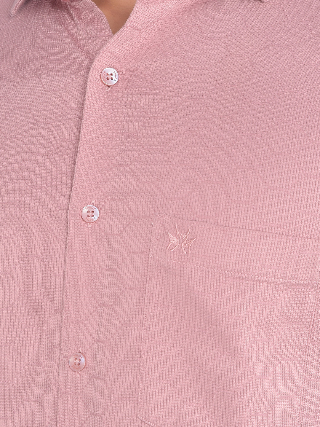 Pink Printed 100% Cotton Knitted Shirt-Men Shirts-Crimsoune Club