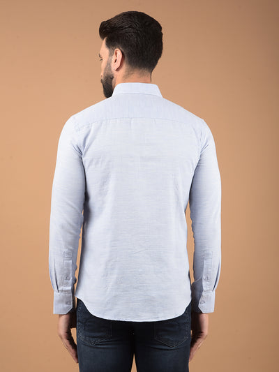 Blue Printed Shirt-Men Shirts-Crimsoune Club