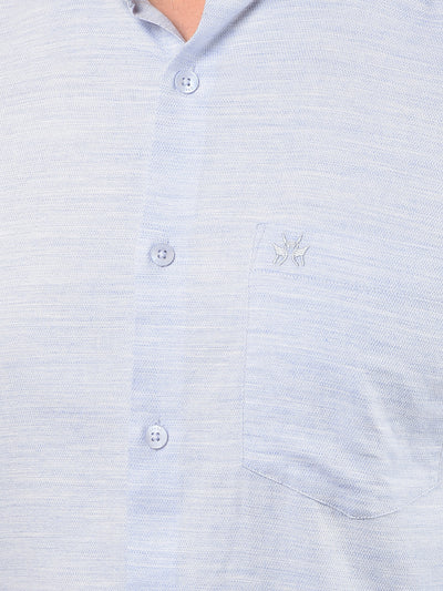 Blue Printed Shirt-Men Shirts-Crimsoune Club