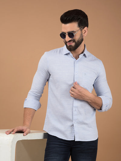 Blue Printed Shirt-Men Shirts-Crimsoune Club