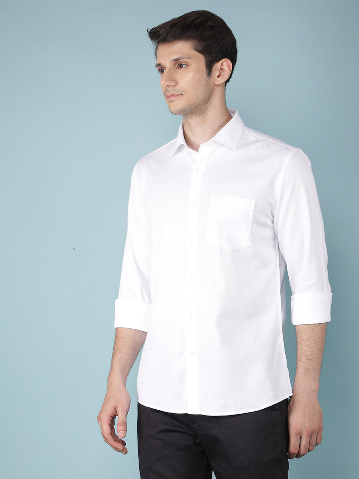 White Printed Shirt-Men Shirts-Crimsoune Club