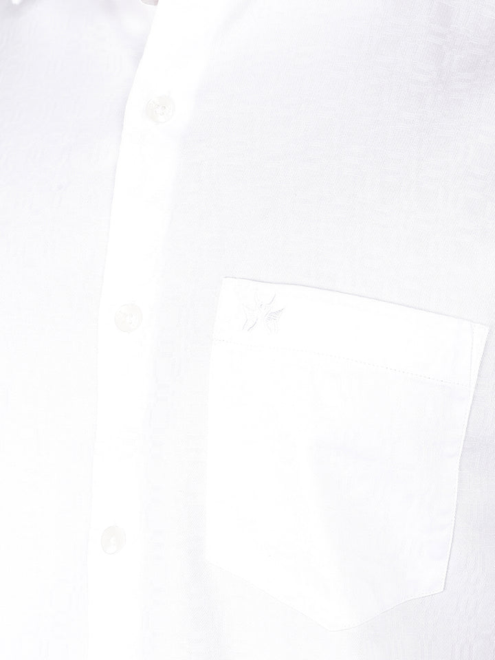 White Printed Shirt-Men Shirts-Crimsoune Club