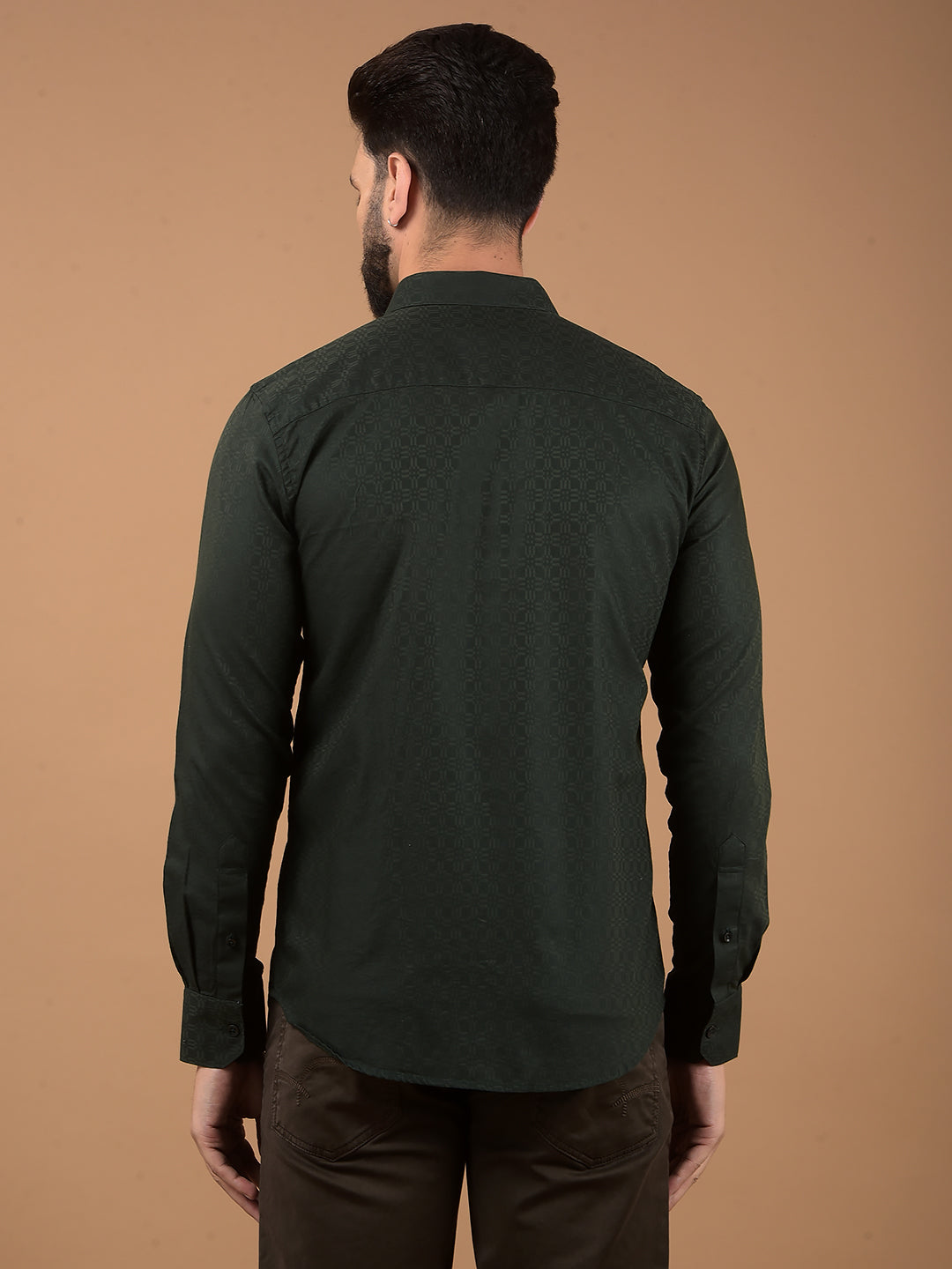 Green Printed Shirt-Men Shirts-Crimsoune Club