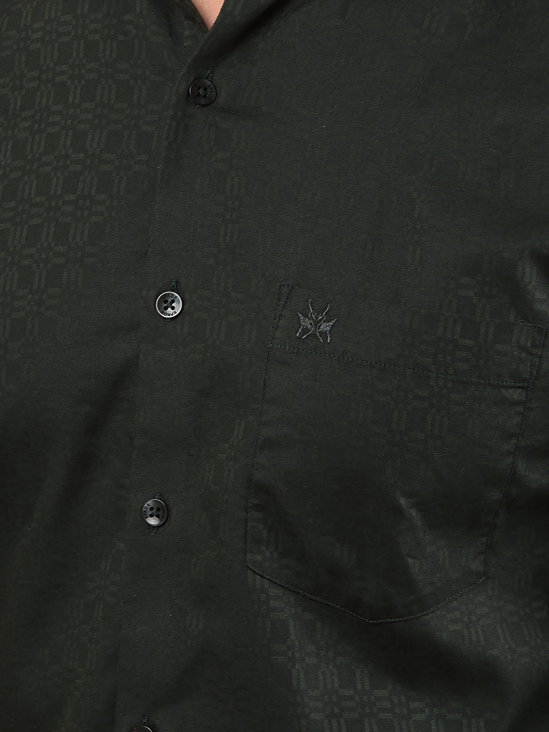 Green Printed Shirt-Men Shirts-Crimsoune Club