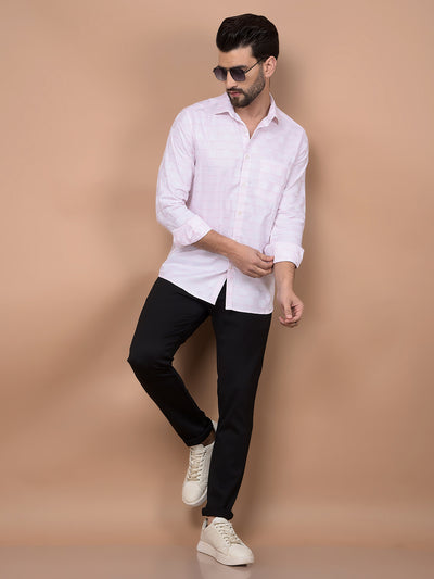 White Checked 100% Cotton Shirt-Men Shirts-Crimsoune Club