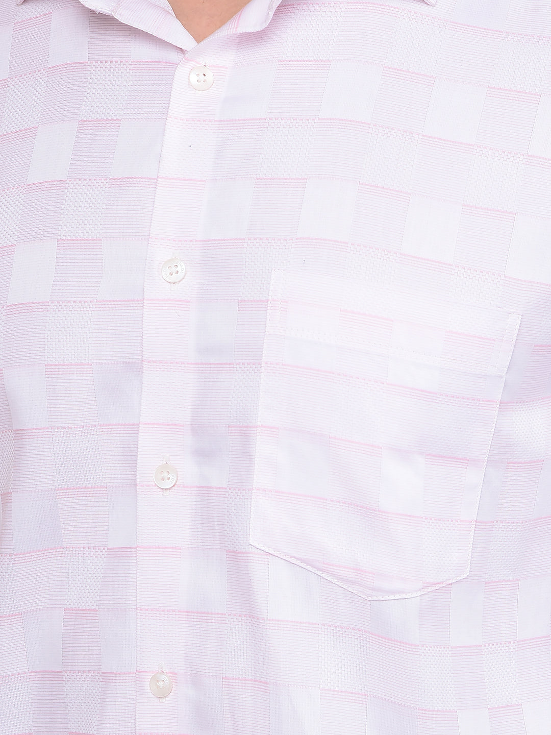 White Checked 100% Cotton Shirt-Men Shirts-Crimsoune Club