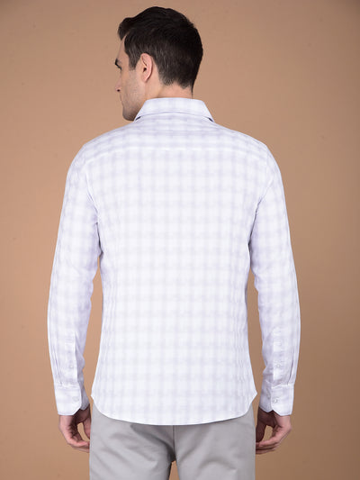 Purple Checked 100% Cotton Shirt-Men Shirts-Crimsoune Club