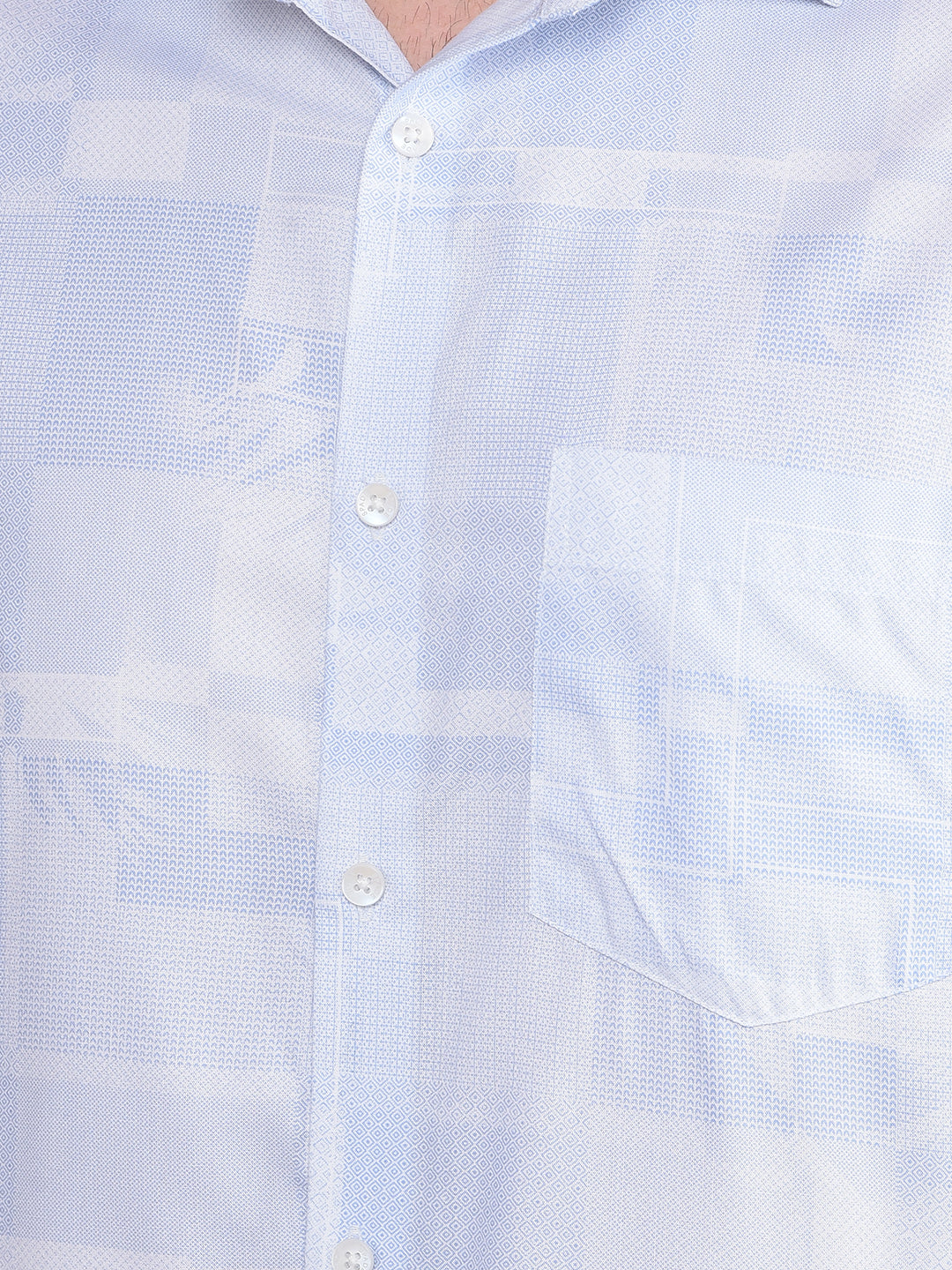 Blue Printed Shirt-Men Shirts-Crimsoune Club
