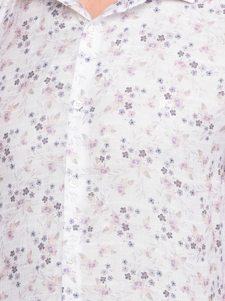 Multi-Color Floral Print Shirt-Men Shirts-Crimsoune Club