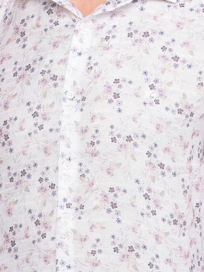 Multi-Color Floral Print Shirt-Men Shirts-Crimsoune Club