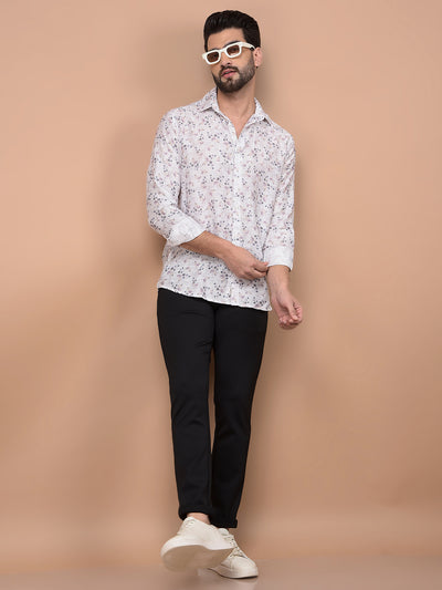Multi-Color Floral Print Shirt-Men Shirts-Crimsoune Club