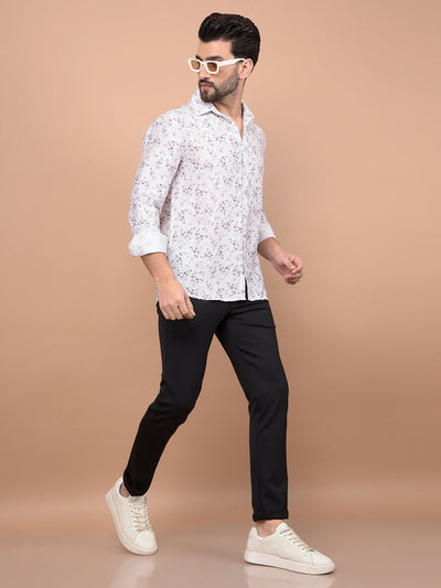 Multi-Color Floral Print Shirt-Men Shirts-Crimsoune Club