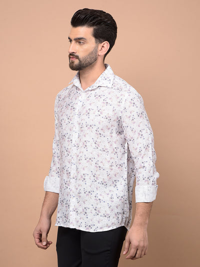 Multi-Color Floral Print Shirt-Men Shirts-Crimsoune Club