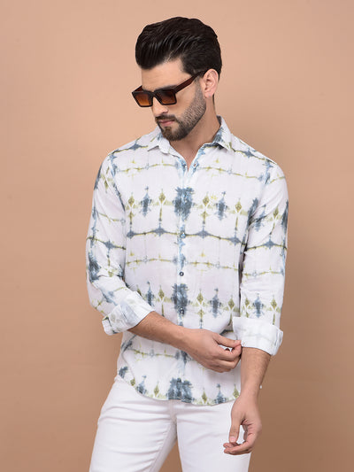Multi-Color Printed Linen Shirt-Men Shirts-Crimsoune Club