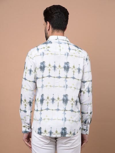 Multi-Color Printed Linen Shirt-Men Shirts-Crimsoune Club