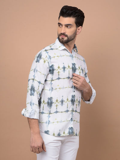 Multi-Color Printed Linen Shirt-Men Shirts-Crimsoune Club