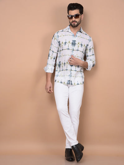 Multi-Color Printed Linen Shirt-Men Shirts-Crimsoune Club