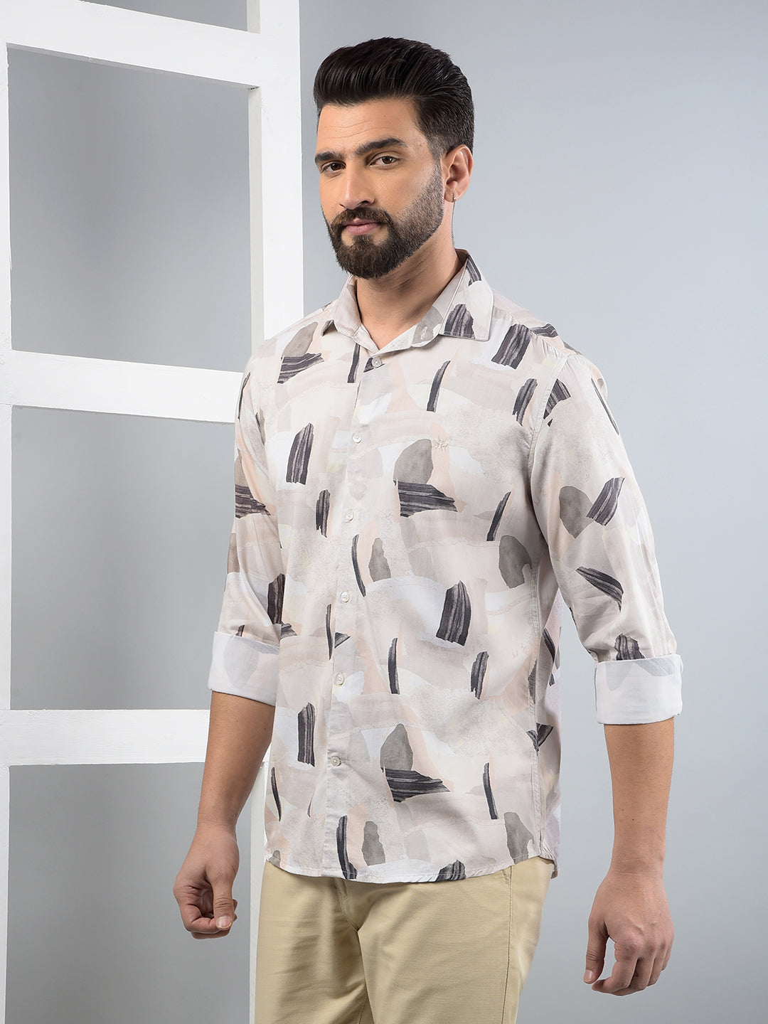 Multi-Color Printed Modal Shirt-Men Shirts-Crimsoune Club